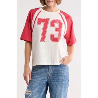 Vinyl Icons '73' Graphic Raglan T-shirt In Multi
