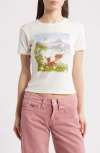 Vinyl Icons Deer Lake Graphic Baby Tee In Marshmallow
