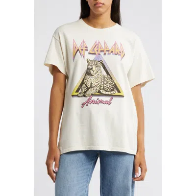 Vinyl Icons Def Leppard Animal Graphic T-shirt In Off White