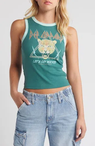 Vinyl Icons Def Leppard Ringer Tank In Green ModeSens