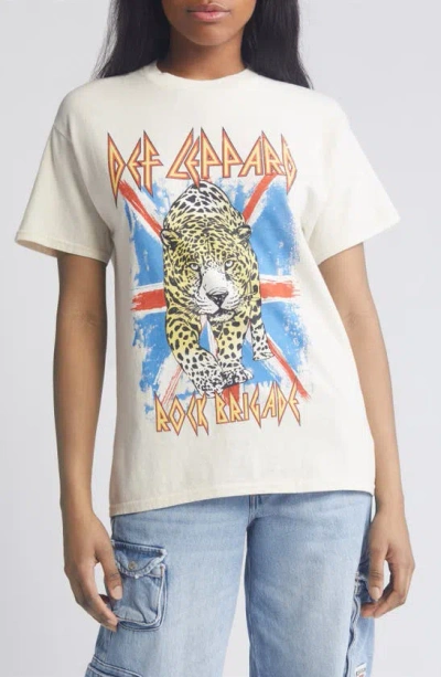 Vinyl Icons Def Leppard Rock Brigade Graphic T-shirt In Natural