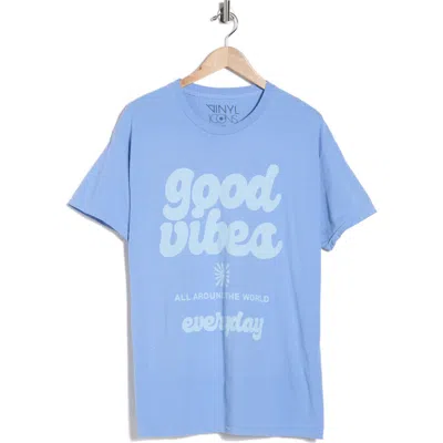Vinyl Icons Good Vibes Graphic T-shirt In Blue
