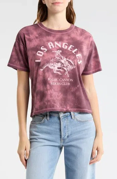 Vinyl Icons Malibu Riders Club Graphic T-shirt In Burgundy