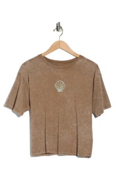 Vinyl Icons Mallorca Shells T-shirt In Brown