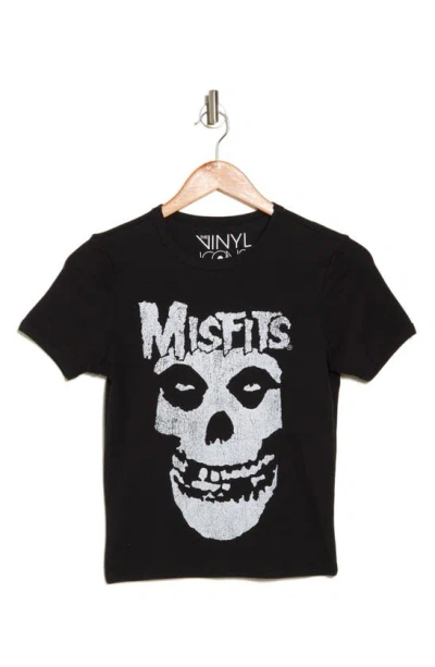 Vinyl Icons Misfits Graphic Baby Tee In Black