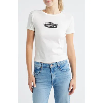 Vinyl Icons Muscle Car Baby Tee In White