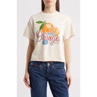 Vinyl Icons Oranges Cotton Graphic T-shirt In Marshmallow