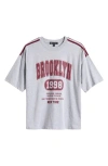 Vinyl Icons Raglan Sleeve Cotton Blend T-shirt In Gray