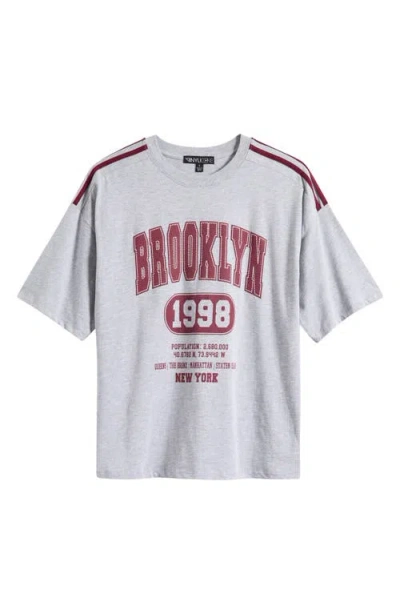 Vinyl Icons Raglan Sleeve Cotton Blend T-shirt In Gray