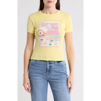 Vinyl Icons Saint Tropez Graphic Baby T-shirt In Yellow