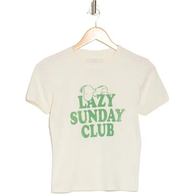 Vinyl Icons Snoopy Lazy Sunday Graphic T-shirt In Marshmallow