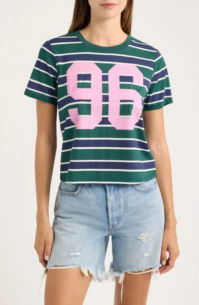 Vinyl Icons Stripe 96 Graphic T-shirt In Green