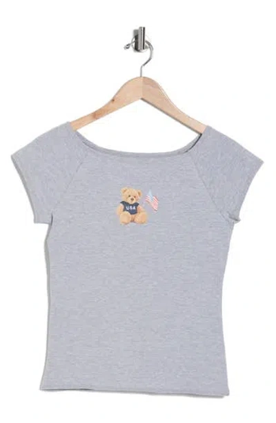 Vinyl Icons Teddy Bear T-shirt In Gray