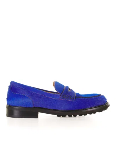 Viola Ricci Pony Blue Loafers