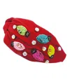 Viola Women's Christmas Lights Headband In Red In Red