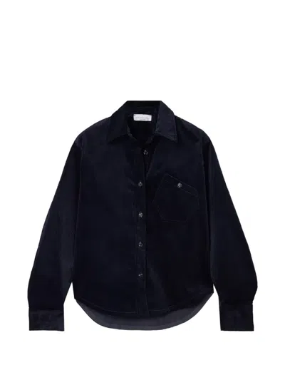 Violante Nessi Bartolomeo Corduroy Chest-pocket Shirt In Blue