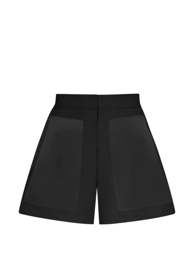 Violante Nessi Bolle Geometric-panels Shorts In Black