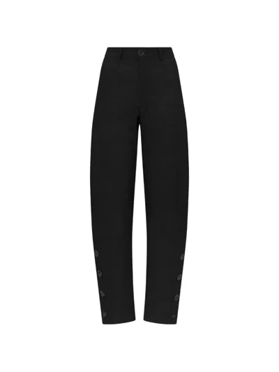 Violante Nessi Brancusi Buttoned Jeans In Black