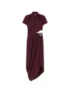 Violante Nessi 파가니 버클 디테일 드레스 In Brown