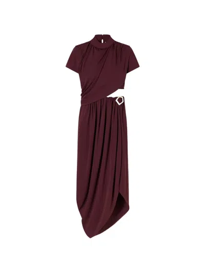 Violante Nessi 파가니 버클 디테일 드레스 In Brown