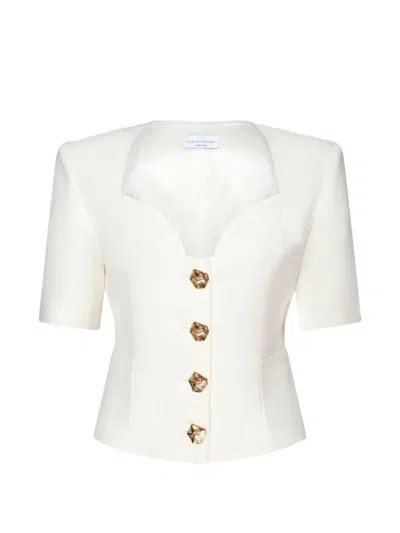 Violante Nessi Serrier Sculptural Heart-neck Top In White