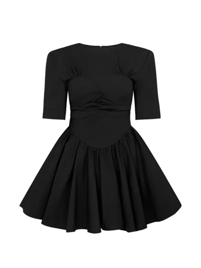 Violante Nessi Timothee Twisted-bodice Mini Dress In Black