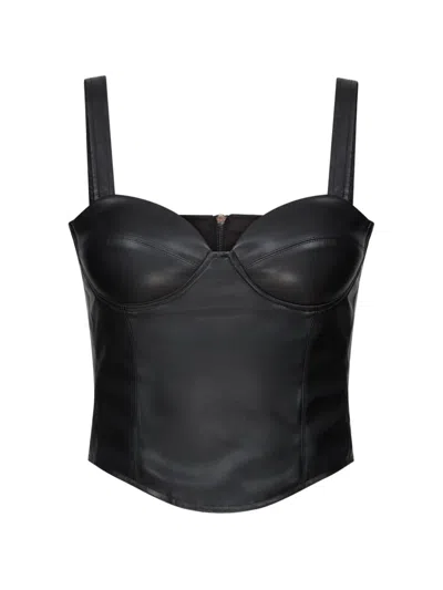 Violante Nessi Vermeer Shaped-cups Bustier Top In Black
