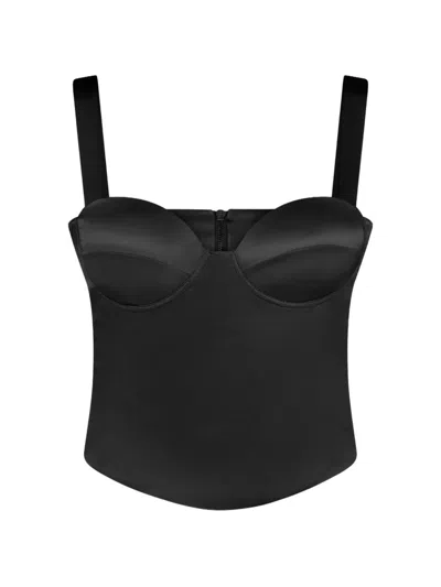 Violante Nessi Vermeer Shaped-cups Top In Black