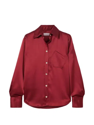 Violante Nessi Violi Button-embellished Satin Shirt In Multi