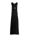 Violante Nessi Woman Maxi Dress Black Size Xl Cotton, Silk In Black