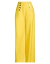 Violante Nessi Woman Pants Yellow Size 8 Wool, Polyamide, Elastane In Yellow