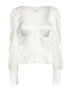 Violante Nessi Woman Top Cream Size Xl Silk, Elastane In White