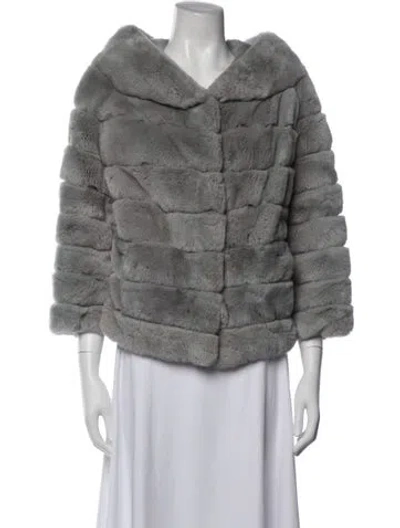Pre-owned Violanti Fur Jacket In Grey