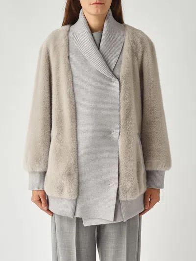 Violanti Giacca In Eco Pelliccia Jacket In Multi