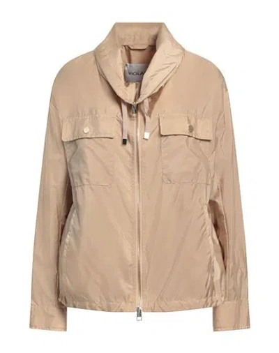 Violanti Woman Jacket Beige Size 6 Polyamide