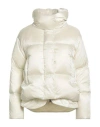 Violanti Woman Puffer Ivory Size 8 Polyester, Nylon