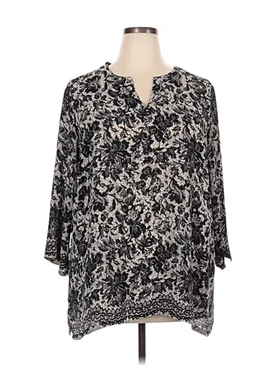 Pre-owned Violet & Claire 3/4 Sleeve Blouse In Black