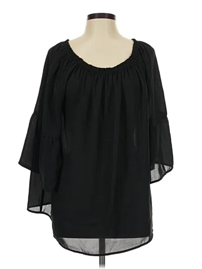 Pre-owned Violet & Claire 3/4 Sleeve Blouse In Black