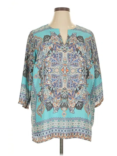 Pre-owned Violet & Claire 3/4 Sleeve Blouse In Blue