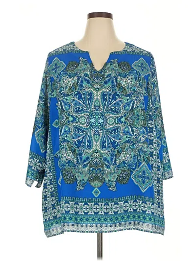 Pre-owned Violet & Claire 3/4 Sleeve Blouse In Blue