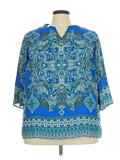 Pre-owned Violet & Claire 3/4 Sleeve Blouse In Blue