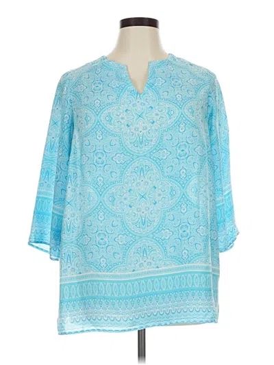 Pre-owned Violet & Claire 3/4 Sleeve Blouse In Blue