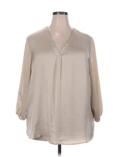 Pre-owned Violet & Claire 3/4 Sleeve Blouse In Brown