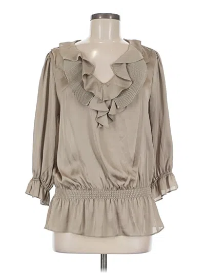 Pre-owned Violet & Claire 3/4 Sleeve Blouse In Brown