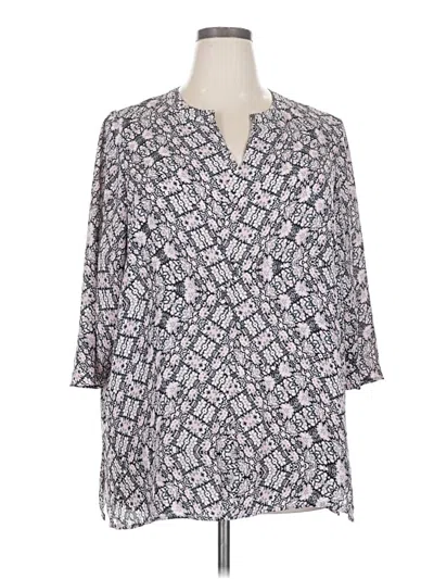 Pre-owned Violet & Claire 3/4 Sleeve Blouse In Gray