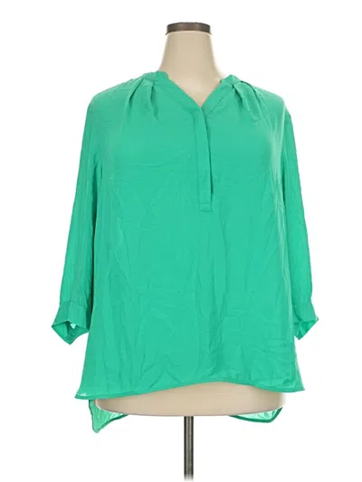 Pre-owned Violet & Claire 3/4 Sleeve Blouse In Green