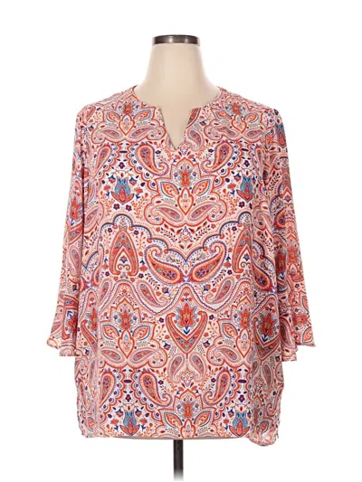 Pre-owned Violet & Claire 3/4 Sleeve Blouse In Orange