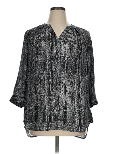 Pre-owned Violet & Claire 3/4 Sleeve Blouse In Silver