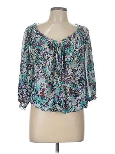 Pre-owned Violet & Claire 3/4 Sleeve Blouse In Teal