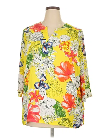 Pre-owned Violet & Claire 3/4 Sleeve Blouse In Yellow